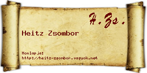 Heitz Zsombor névjegykártya